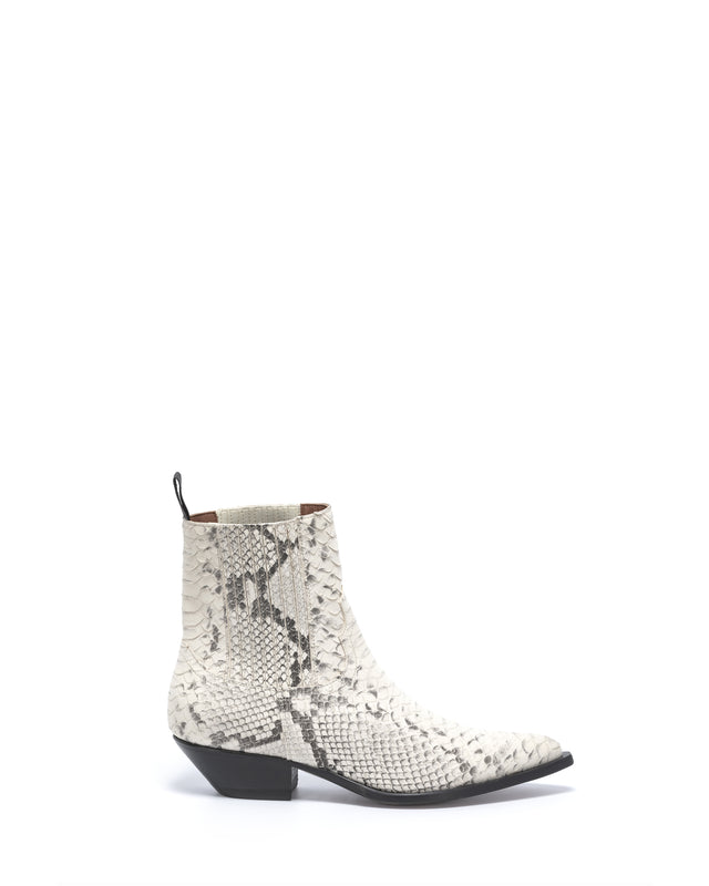 HIDALGO Men's Ankle Boots in Grey Printed Python